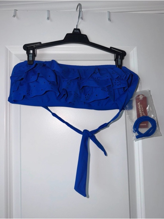 Arizona Jean Company Other - Arizona Jean Company Royal Blue Ruffled Bandeau Bikini Top